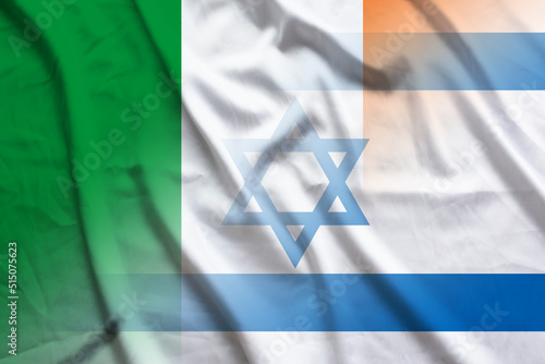 Photography Ireland and Israel national flag international negotiation ISR IRL