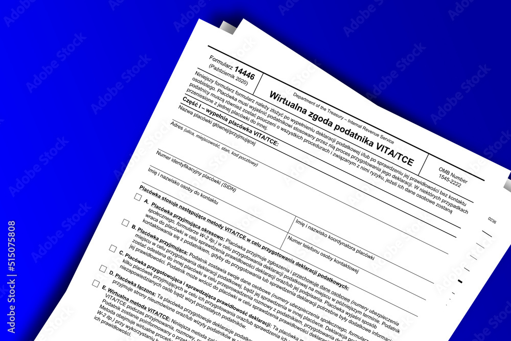 Form 14446 (PL) documentation published IRS USA 03.23.2021. American tax document on colored Form 14446 (PL) documentation published IRS USA 03.23.2021. American tax document on colored