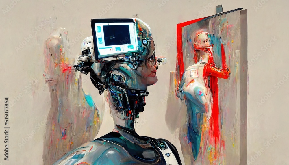 Art making robot, AI artist artificial intelligence system that can