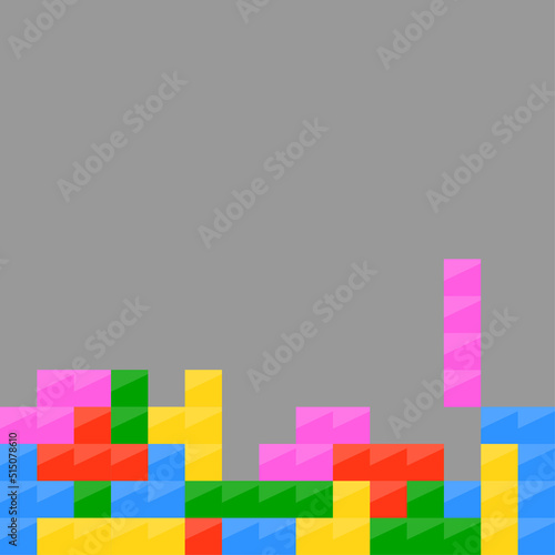 tetris in modern style. Vector illustration. stock image.