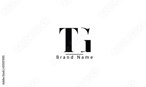 TG GT T G abstract vector logo monogram template