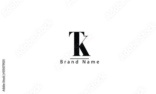 TK KT T K abstract vector logo monogram template