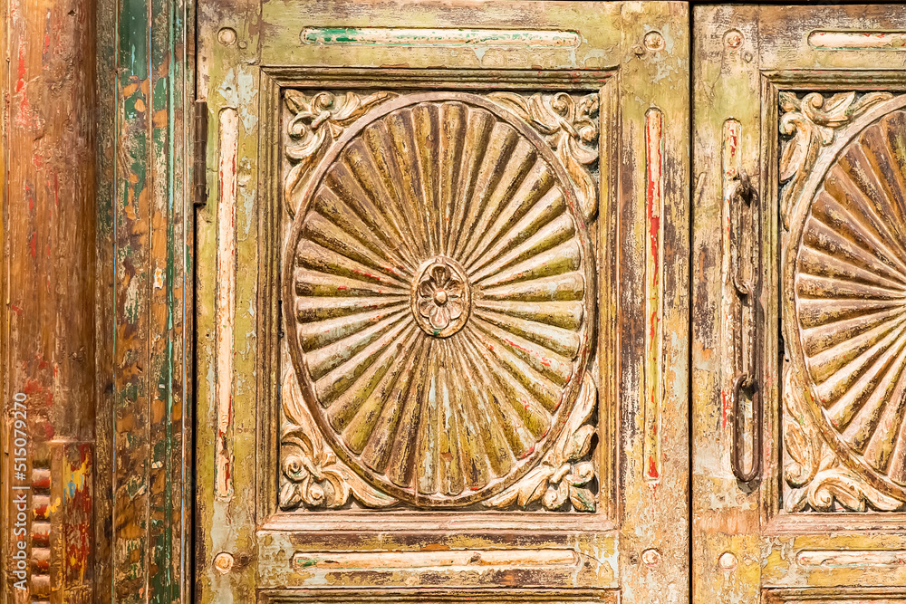 Ancient Door Detail Surface Wood Brown Vintage
