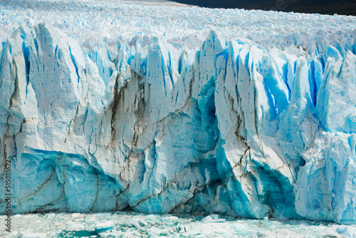View on the Perito Moreno Glacier and surroundings in Los Glaciares National Park in Argentina
