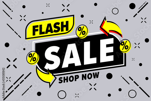 Flash sale shopping event advertising design