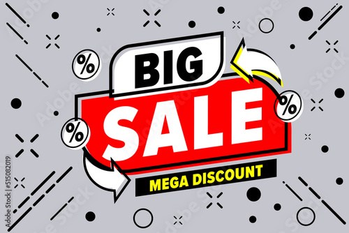 Big sale mega discount promotion banner template