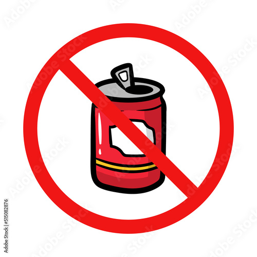 Vector No Can Sign on White Background