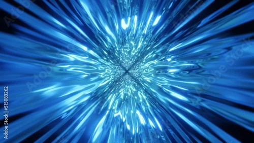 Futuristic Wormhole High Speed Tunnel Background 3D rendering