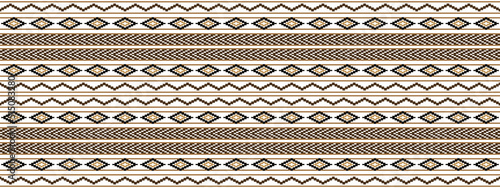 Tablou canvas Traditional tribal or Modern native ikat pattern