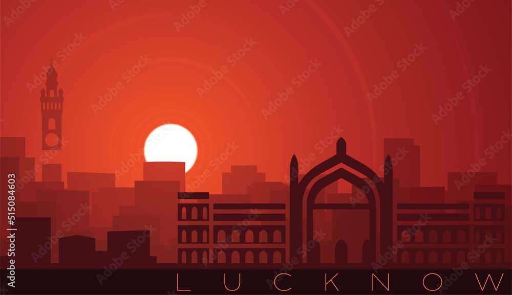 Lucknow Low Sun Skyline Scene