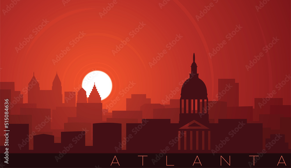 Atlanta Low Sun Skyline Scene