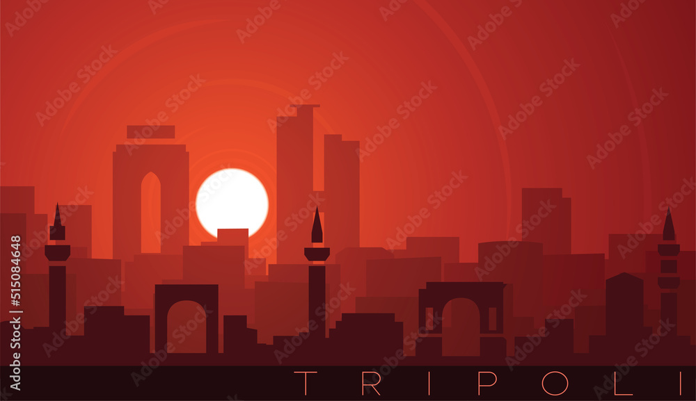 Tripoli Low Sun Skyline Scene