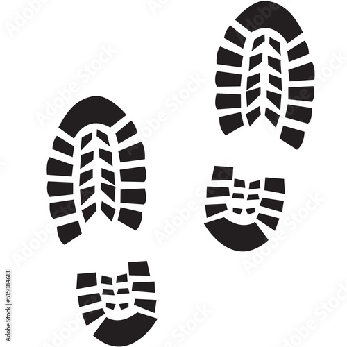 boot print icon on white background. shoe print sign. footprint symbol. flat style.