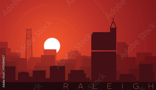 Raleigh Low Sun Skyline Scene