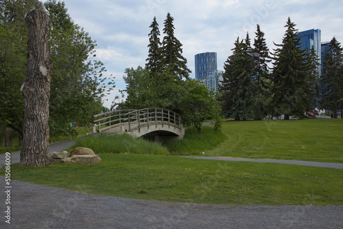 Fotografia Prince’s Island Park Pedestrian Bridge 5107 in Calgary,Alberta Province,Canada,N