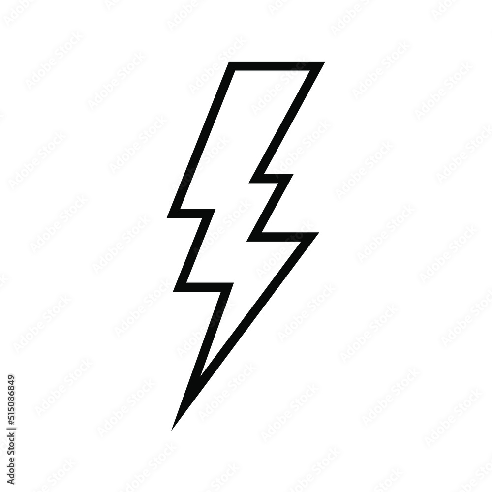 Lightning icon. Energy, charging sign. vector illustration Lightning icon. Energy, charging sign. vector illustration
