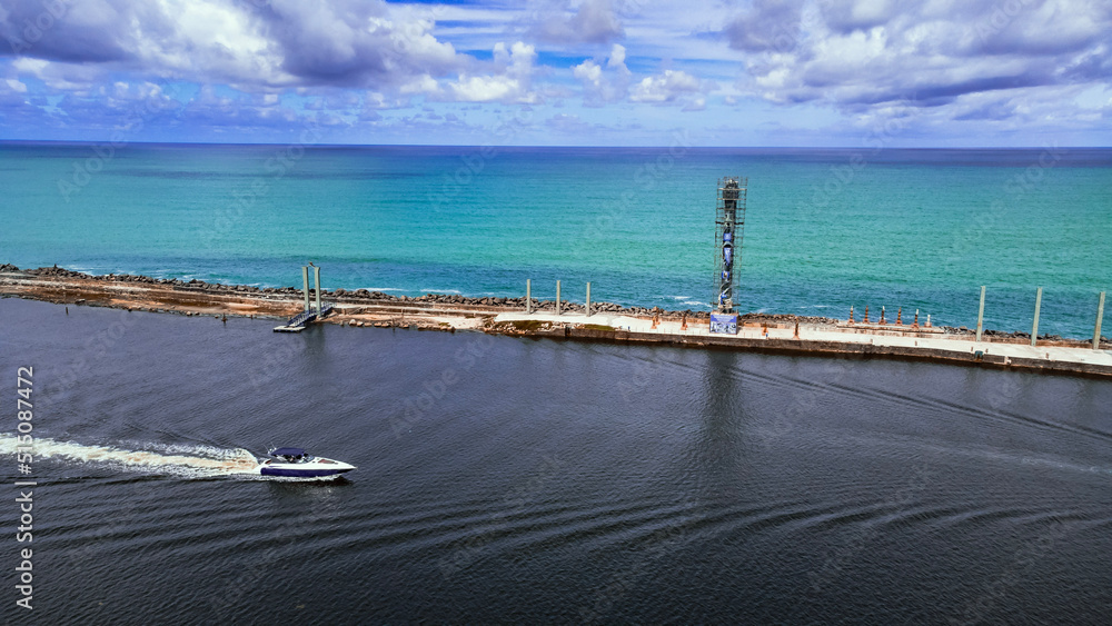 Fototapeta premium Recife Antigo Pernambuco Marco Zero Centro Histórico Porto Mar Rio Água Canais Pontes Prédios Paisagem Urbana Coral Praça Rio Branco Parque Esculturas Brennand