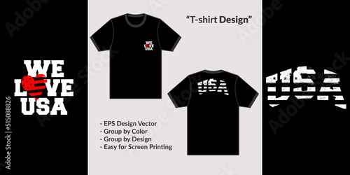 we love usa grunge modern type theme design vector for tshirt hoodie and merchandise