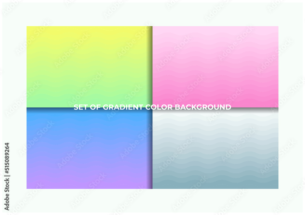 set of gradient color backgrounds