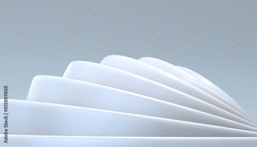 The abstract background has an abstract curved landscape. White wavy shapes, undulations, architecture abstraction Minimal decoration for banner or cover design The abstract background has an abstract curved landscape. White wavy shapes, undulations, architecture abstraction Minimal decoration for banner or cover design