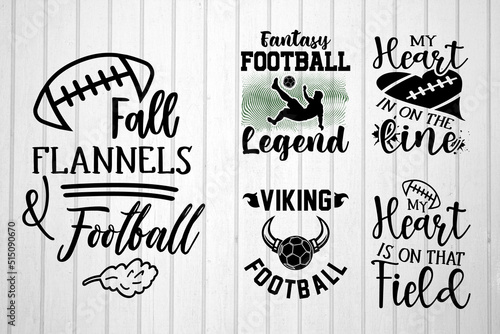 Fantasy Football Legend. Viking Football. My Heart In On The Line. My Heart Is On The Field. Fall Flannels & Football Football SVG Design