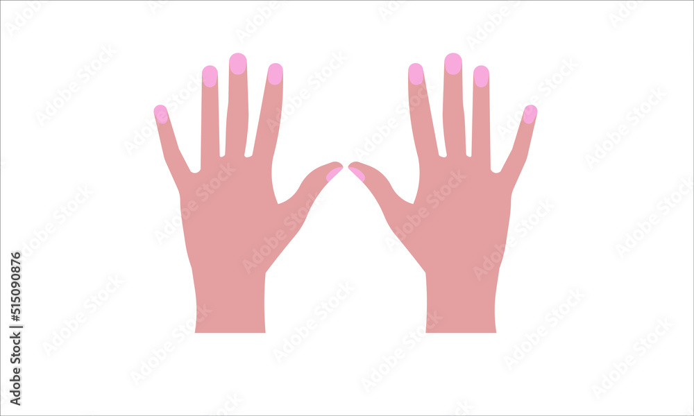 Obraz premium the same movement of both hands. vector illustration