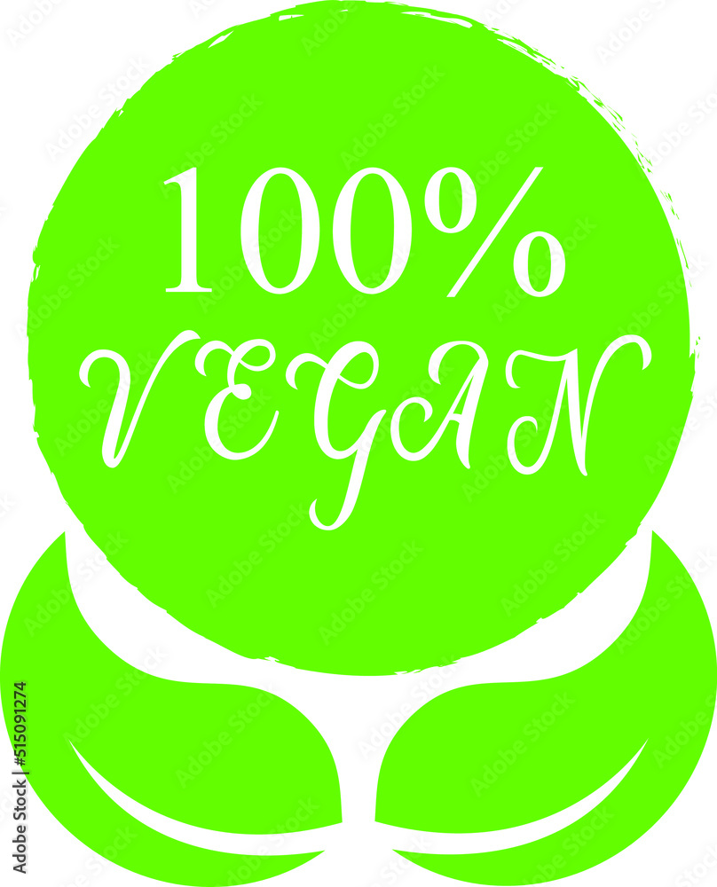 100 percent vegan logo vector icon. Vegetarian organic food label badge with leaf. Green natural vegan symbol
100 percent vegan logo vector icon. Vegetarian organic food label badge with leaf. Green natural vegan symbol