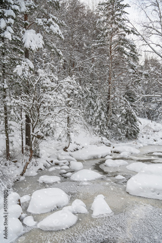 Beauty winter landscape wit...