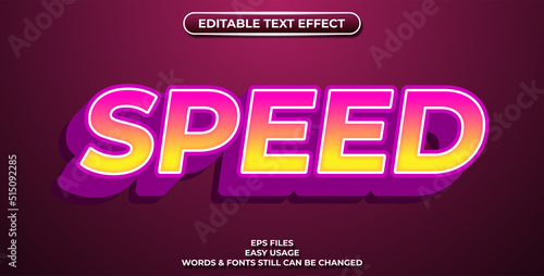 Editable text effct speed