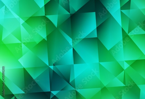 Light Green vector abstract polygonal pattern.