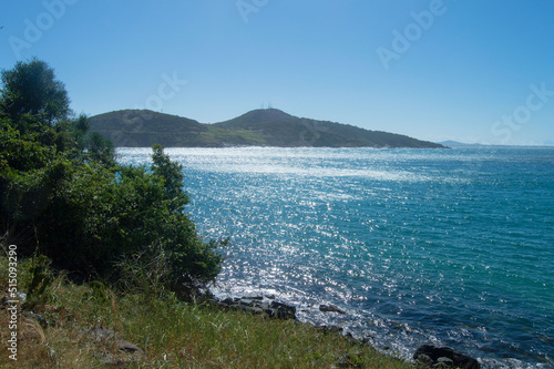 Beautiful blue ocean at Arraial do Cabo, Brazil