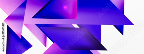 Dynamic 3d geometric abstract background. Triangles and other simple forms composition. Vector Illustration For Wallpaper  Banner  Background  Card  Book Illustration  landing page