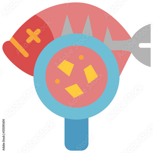 microplastics flat icon