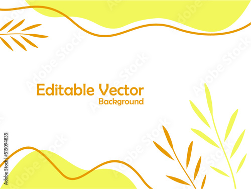 Abstract floral organic vector background templete for presentation or power point templete. photo