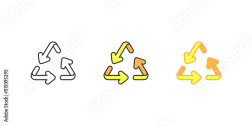 Recycle icon vector 