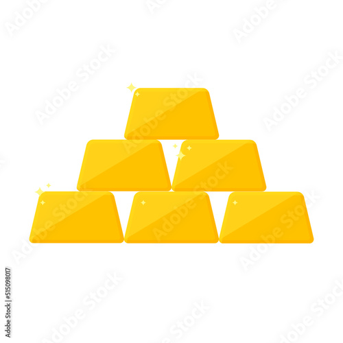 gold bars vector illustration flat style logo icon