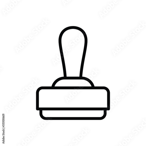 Rubber stamp icon vector graphic illustration