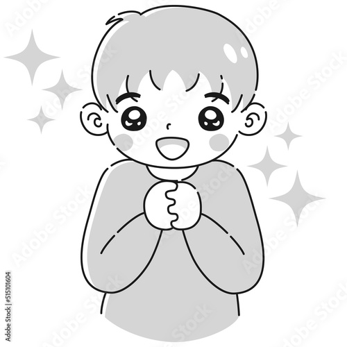ときめく男の子のイラスト