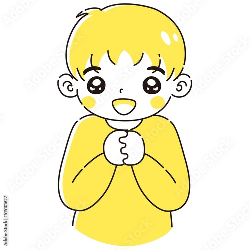 ときめく男の子のイラスト