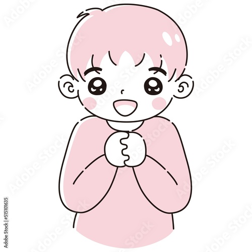 ときめく男の子のイラスト