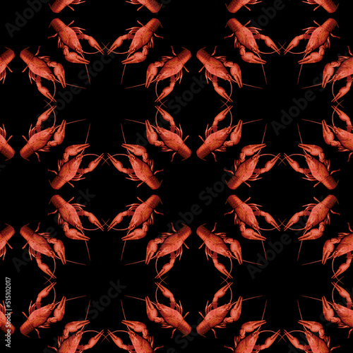 Seamless pattern with red c...