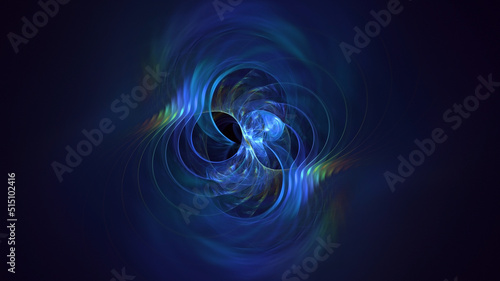 3D rendering abstract multicolor fractal light background