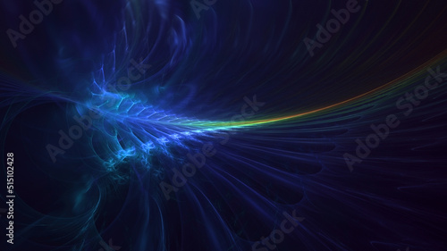 3D rendering abstract multicolor fractal light background