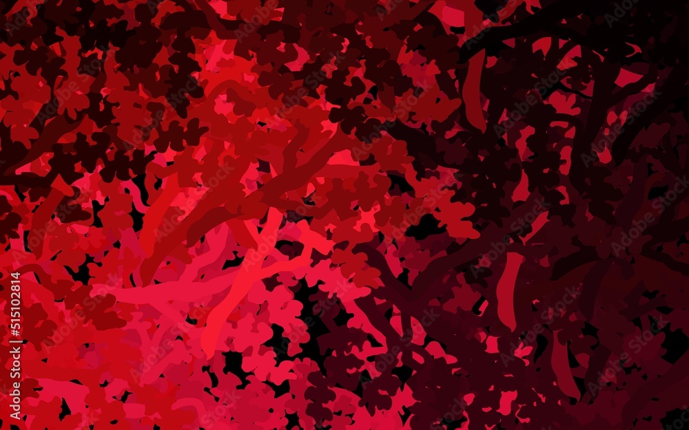 Dark Pink, Red vector abstract backdrop with leaves, branches. Dark Pink, Red vector abstract backdrop with leaves, branches.