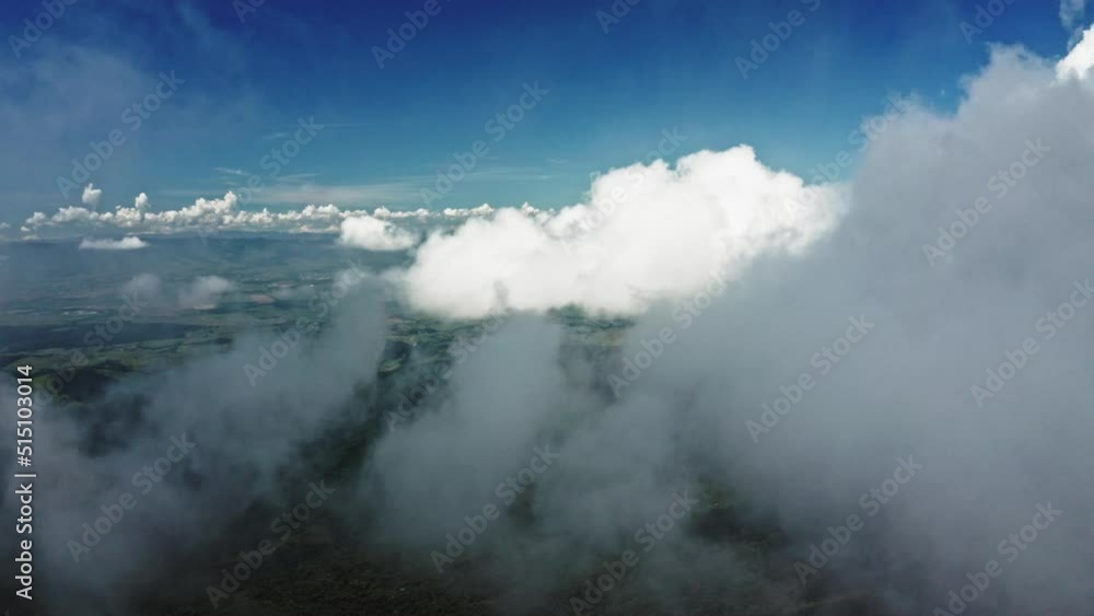 clouds fog over the mountain drone clouds fog over the mountain drone