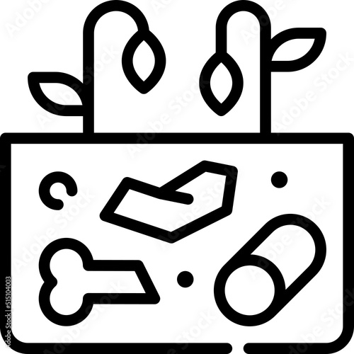 waste land line icon