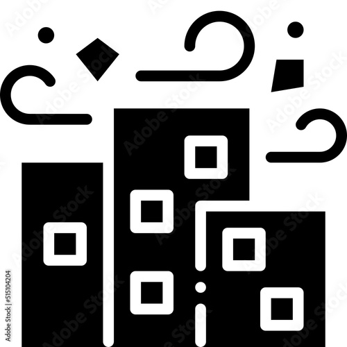 dirty city solid icon
