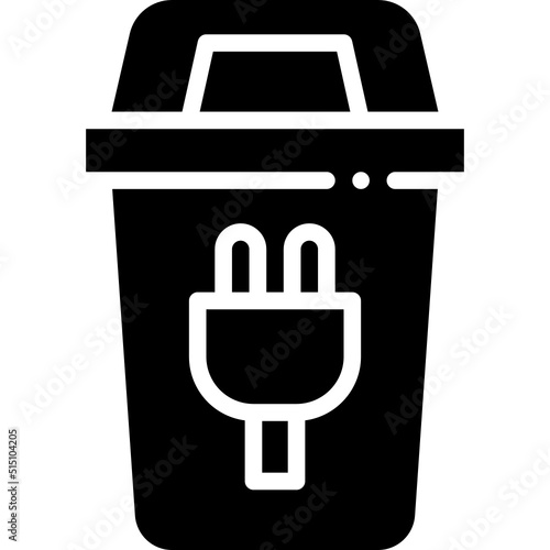 electronic waste solid icon