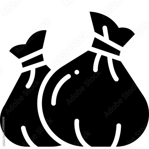 garbage bag solid icon
