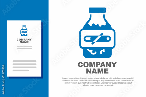 Blue Nicotine gum in blister pack icon isolated on white background. Helps calm cravings and reduces anxiety caused by quitting smoking. Logo design template element. Vector